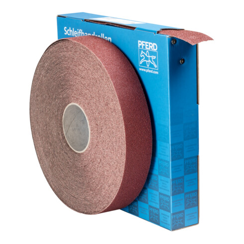 PFERD TOOLS Korund Schleifbandrolle Gewebe SBR Breite 50mmxLänge 50m A40 für universelle Anwendung