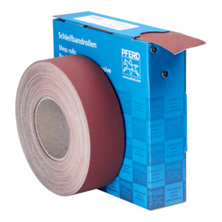 PFERD TOOLS Korund Schleifbandrolle Gewebe SBR Breite 50mmxLänge 50m A600 für universelle Anwendung