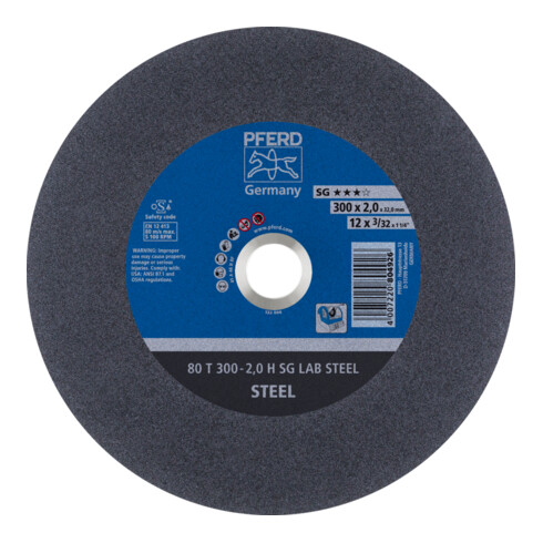 PFERD TOOLS Labortrennscheibe T 300x2x32 mm Leistungslinie SG LAB STEEL für Stahl