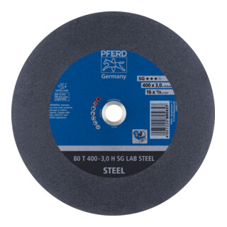 PFERD TOOLS Labortrennscheibe T 400x3,0x32 mm Leistungslinie SG LAB STEEL für Stahl