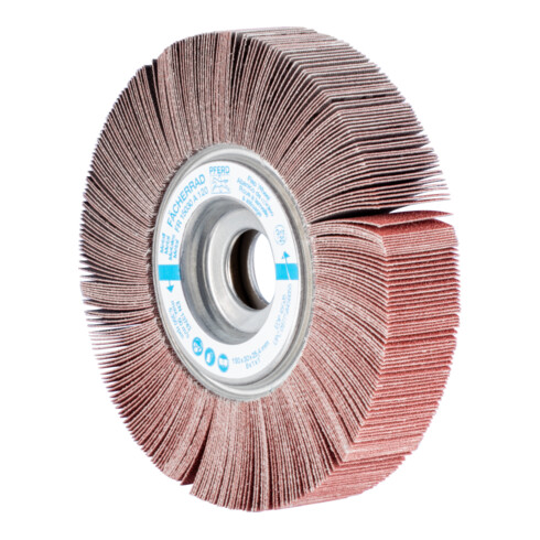 PFERD TOOLS Lamellenschleifrad FR Ø 150x30mm Bohrung Ø 25,4 mm A120 für universelle Anwendung