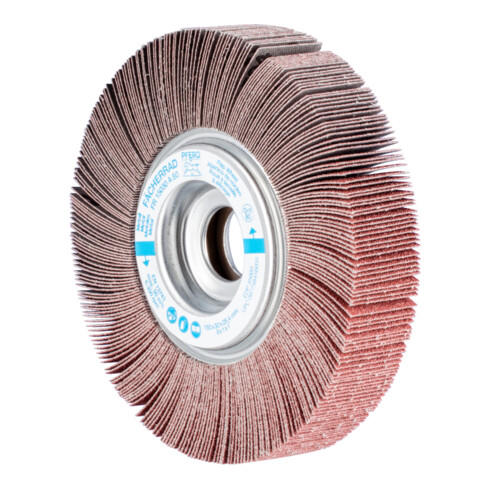 PFERD TOOLS Lamellenschleifrad FR Ø 150x30mm Bohrung Ø 25,4 mm A80 für universelle Anwendung