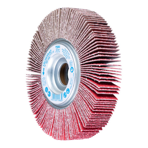 PFERD TOOLS Lamellenschleifrad FR Ø 150x30mm Bohrung Ø 25,4 mm CO-COOL40 für kühlen Schliff auf Edelstahl