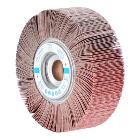 PFERD TOOLS Lamellenschleifrad FR Ø 150x50mm Bohrung Ø 25,4 mm A150 für universelle Anwendung