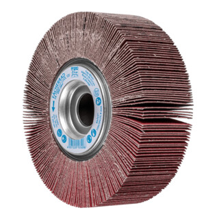 PFERD TOOLS Lamellenschleifrad FR Ø 150x50mm Bohrung Ø 25,4 mm CO-COOL120 für kühlen Schliff auf Edelstahl