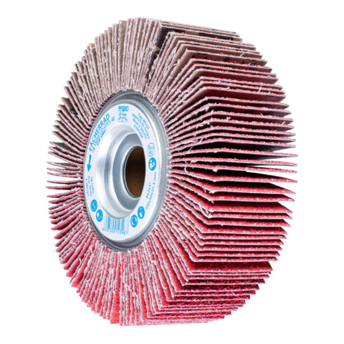 PFERD TOOLS Lamellenschleifrad FR Ø 150x50mm Bohrung Ø 25,4 mm CO-COOL40 für kühlen Schliff auf Edelstahl