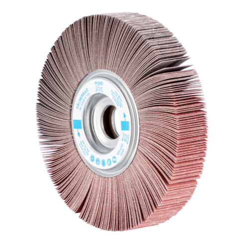 PFERD TOOLS Lamellenschleifrad FR Ø 165x30mm Bohrung Ø 25,4 mm A120 für universelle Anwendung