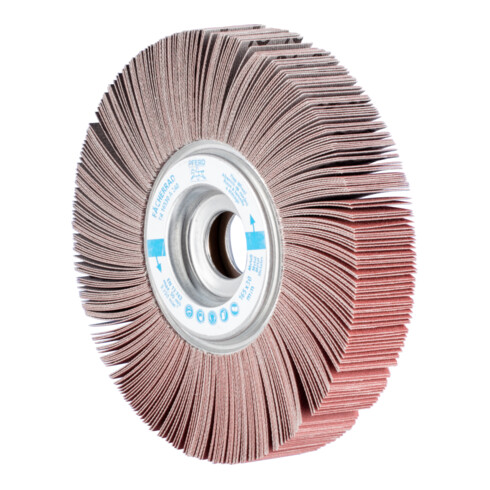 PFERD TOOLS Lamellenschleifrad FR Ø 165x30mm Bohrung Ø 25,4 mm A240 für universelle Anwendung