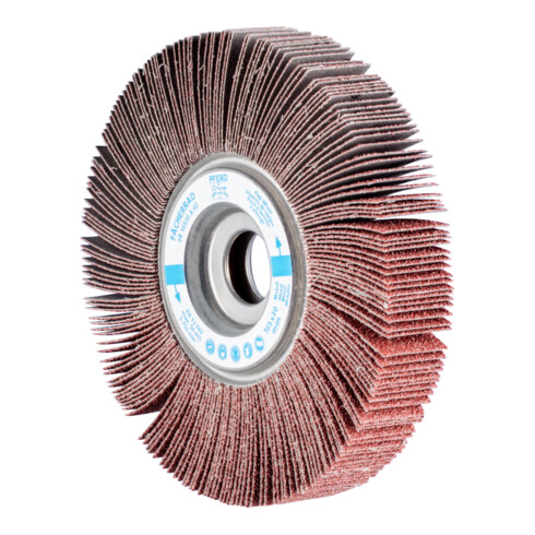 PFERD TOOLS Lamellenschleifrad FR Ø 165x30mm Bohrung Ø 25,4 mm A40 für universelle Anwendung
