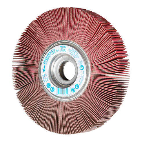 PFERD TOOLS Lamellenschleifrad FR Ø 165x30mm Bohrung Ø 25,4 mm CO-COOL120 für kühlen Schliff auf Edelstahl