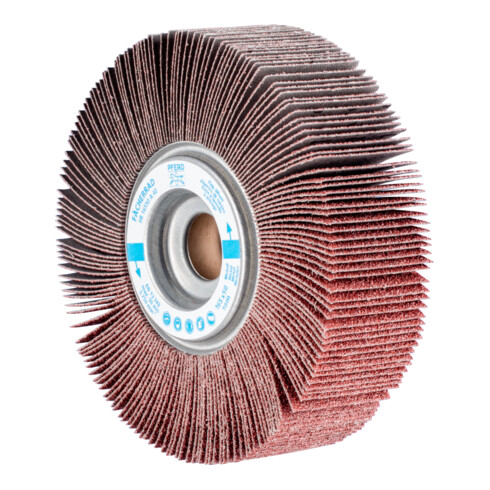 PFERD TOOLS Lamellenschleifrad FR Ø 165x50mm Bohrung Ø 25,4 mm A40 für universelle Anwendung