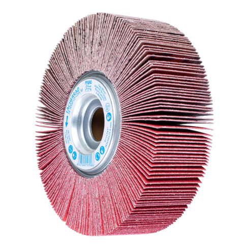 PFERD TOOLS Lamellenschleifrad FR Ø 165x50mm Bohrung Ø 25,4 mm CO-COOL80 für kühlen Schliff auf Edelstahl