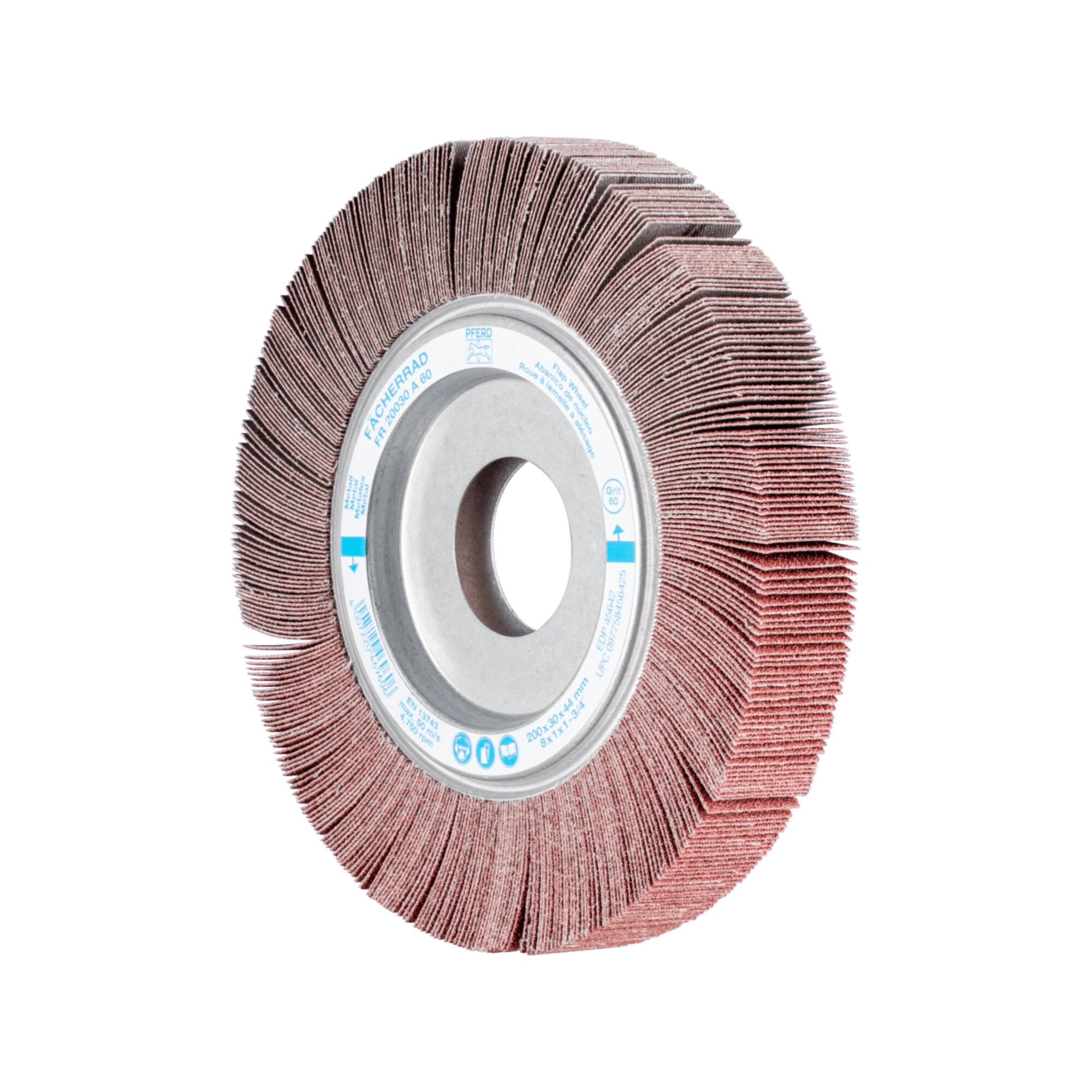 PFERD TOOLS Lamellenschleifrad FR Ø 200x30mm Bohrung Ø 44,0mm A60 für universelle Anwendung