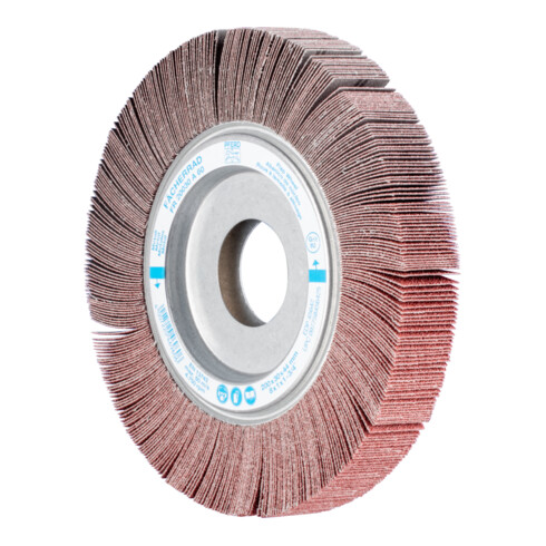 PFERD TOOLS Lamellenschleifrad FR Ø 200x30mm Bohrung Ø 44,0mm A60 für universelle Anwendung