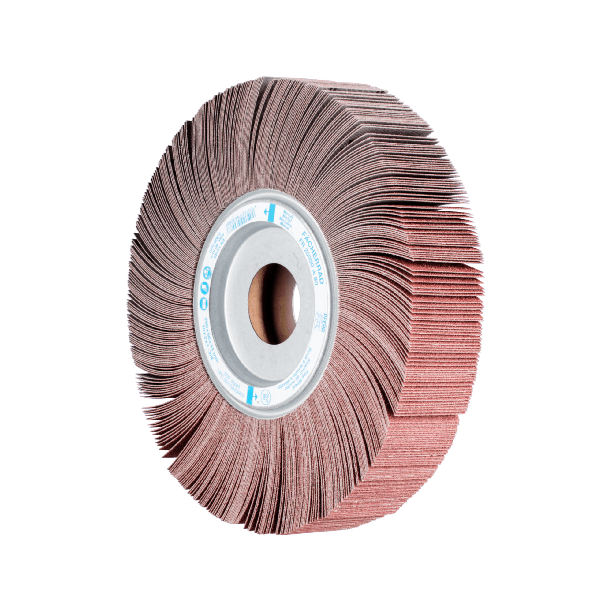 PFERD TOOLS Lamellenschleifrad FR Ø 250x50mm Bohrung Ø 44,0mm A80 für universelle Anwendung