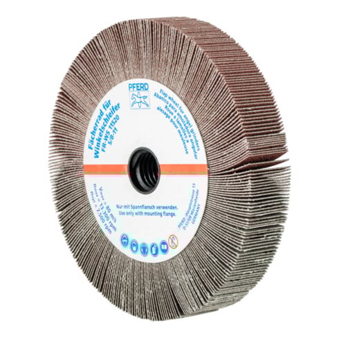 PFERD TOOLS Lamellenschleifrad für Winkelschleifer FR WS Ø 115x20mm 5/8-11 A120 universelle Anwendung