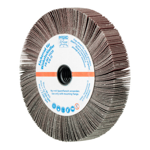 PFERD TOOLS Lamellenschleifrad für Winkelschleifer FR WS Ø 115x20mm 5/8-11 A180 universelle Anwendung