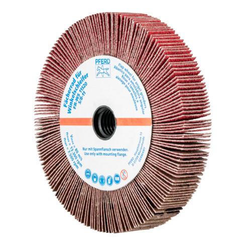 PFERD TOOLS Lamellenschleifrad für Winkelschleifer FR WS Ø 115x20mm 5/8-11 CO-COOL80 für Edelstahl