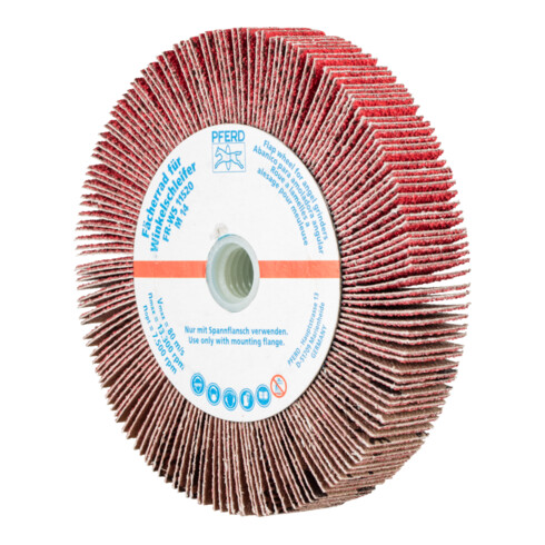 PFERD TOOLS Lamellenschleifrad für Winkelschleifer FR WS Ø 115x20mm M14 CO-COOL60 für Edelstahl