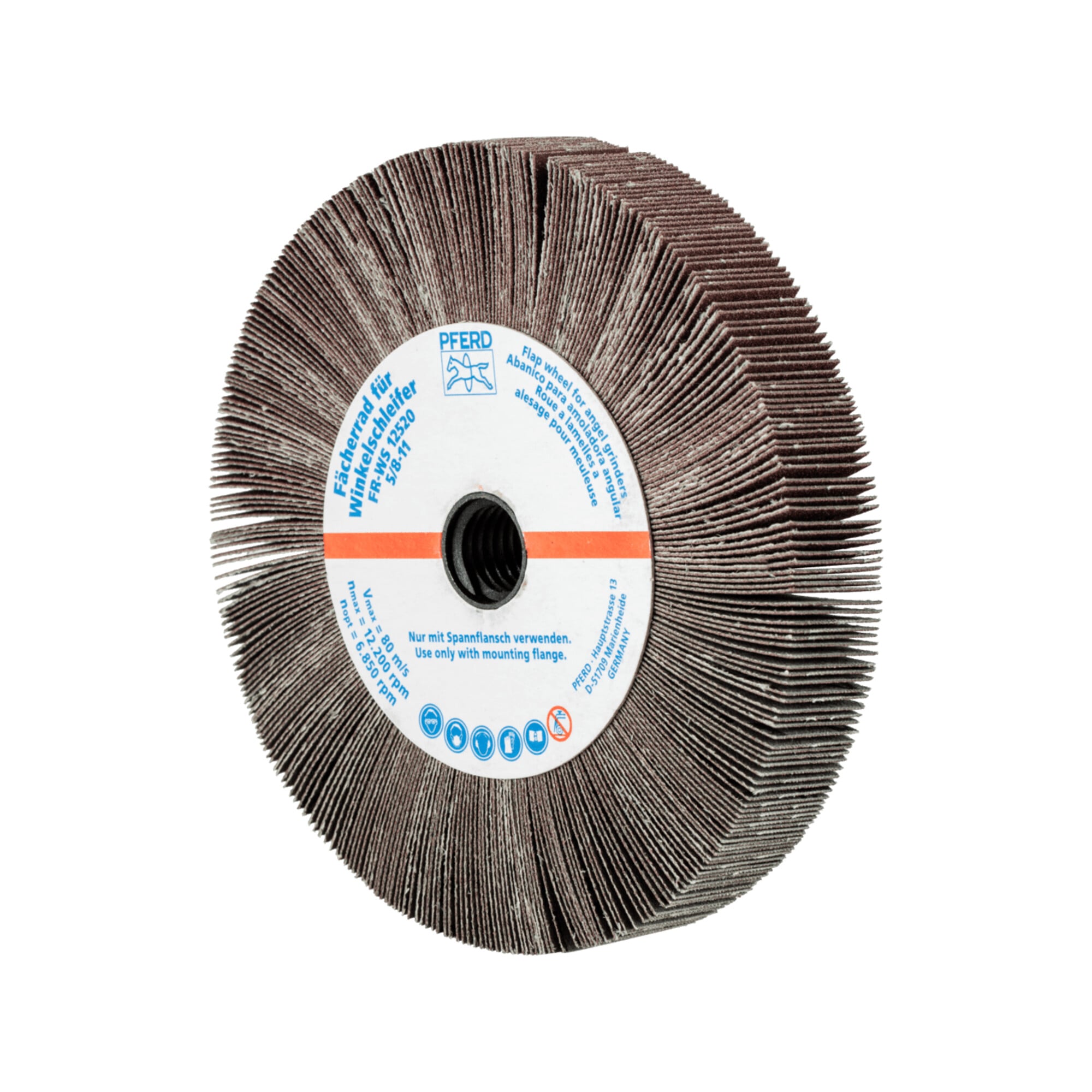 PFERD TOOLS Lamellenschleifrad für Winkelschleifer FR WS Ø 125x20mm 5/8-11 A180 universelle Anwendung