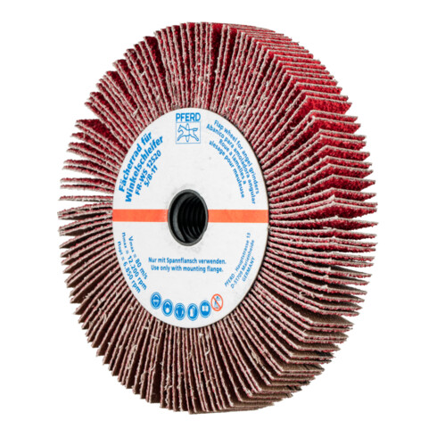 PFERD TOOLS Lamellenschleifrad für Winkelschleifer FR WS Ø 125x20mm 5/8-11 CO-COOL40 für Edelstahl