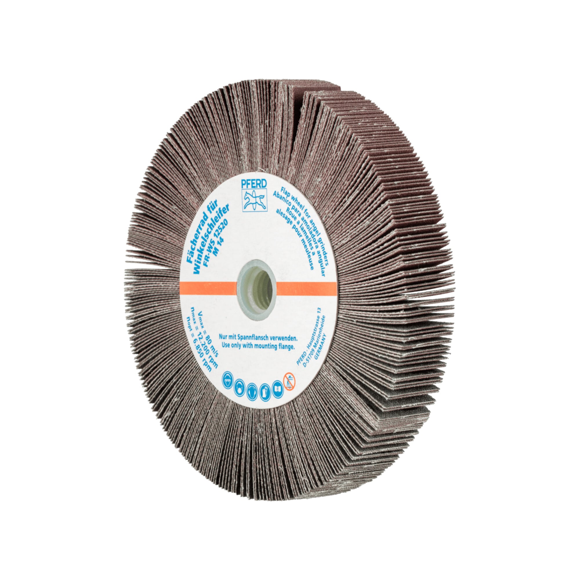 PFERD TOOLS Lamellenschleifrad für Winkelschleifer FR WS Ø 125x20mm M14 A320 universelle Anwendung