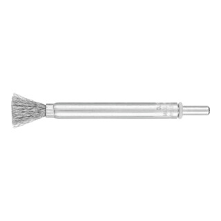 PFERD TOOLS lange Pinselbürste ungezopft PBUL Ø10mm Schaft-Ø6 mm Stahl-Draht-Ø0,20
