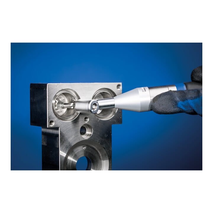 PFERD TOOLS Miniatur-Pinselbürste PBU Ø5 mm Schaft-Ø2,34 mm SiC-Filament-Ø0,25 Korn 800