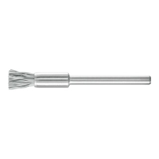 PFERD TOOLS Miniatur-Pinselbürste PBU Ø5 mm Schaft-Ø3 mm SiC-Filament-Ø0,25 Korn 800