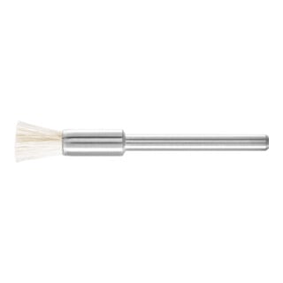 PFERD TOOLS Miniatur-Pinselbürste PBU Ø5 mm Schaft-Ø3 mm weißes Ziegenhaar