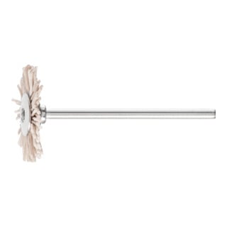 PFERD TOOLS Miniatur- Rundbürste RBU Ø 22x2 mm Schaft-Ø 2,34 mm Aluminium-Oxid-Filament-Ø 0,50mm Korn 320