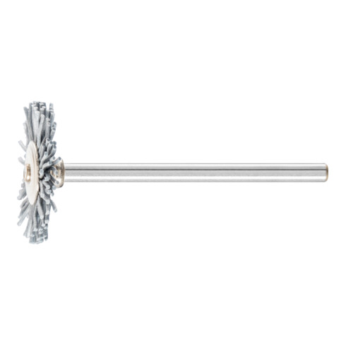 PFERD TOOLS Miniatur- Rundbürste RBU Ø 22x2 mm Schaft-Ø 3 mm SiC-Filament-Ø 0,55 mm Korn 320