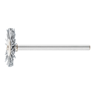 PFERD TOOLS Miniatur- Rundbürste RBU Ø 22x2 mm Schaft-Ø 3 mm SiC-Filament-Ø 0,55 mm Korn 320