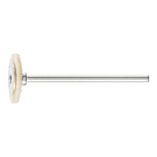 PFERD TOOLS Miniatur- Rundbürste RBU Ø16x2 mm Schaft-Ø2,34 mm weiße Schweineborste