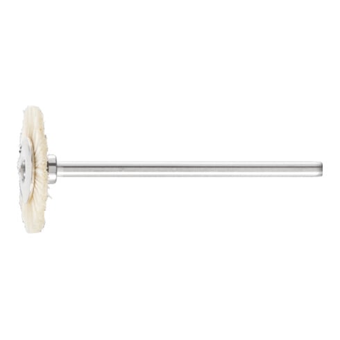 PFERD TOOLS Miniatur- Rundbürste RBU Ø19x2 mm Schaft-Ø2,34 mm weiße Schweineborste
