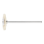 PFERD TOOLS Miniatur- Rundbürste RBU Ø19x2 mm Schaft-Ø2,34 mm weiße Schweineborste