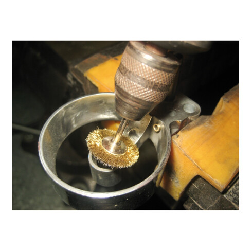 PFERD Rundbürste mit Schaft, ungezopft RBU MES 46 0.1 mm