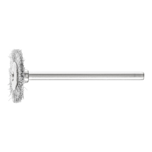 PFERD TOOLS Miniatur- Rundbürste RBU Ø19x2 mm Schaft-Ø3 mm Stahl-Draht-Ø0,10