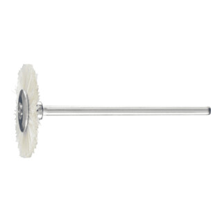 PFERD TOOLS Miniatur- Rundbürste RBU Ø22x2 mm Schaft-Ø2,34 mm weiße Schweineborste