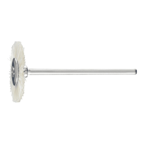 PFERD TOOLS Miniatur- Rundbürste RBU Ø22x2 mm Schaft-Ø2,34 mm weiße Schweineborste