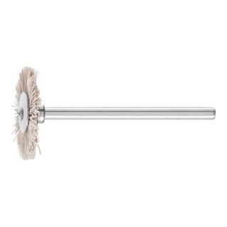 PFERD TOOLS Miniatur- Rundbürste RBU Ø22x2 mm Schaft-Ø3 mm Aluminium-Oxid-Filament-Ø0,30 Korn 600