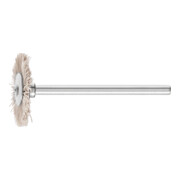 PFERD TOOLS Miniatur- Rundbürste RBU Ø22x2 mm Schaft-Ø3 mm Aluminium-Oxid-Filament-Ø0,30 Korn 600