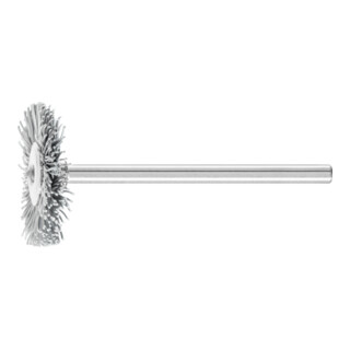 PFERD TOOLS Miniatur- Rundbürste RBU Ø22x2 mm Schaft-Ø3 mm SiC-Filament-Ø0,25 Korn 800