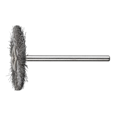 PFERD TOOLS Miniatur- Rundbürste RBU Ø32x2 mm Schaft-Ø3 mm Edelstahl-Draht-Ø0,10