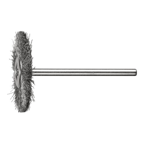 PFERD TOOLS Miniatur- Rundbürste RBU Ø32x2 mm Schaft-Ø3 mm Edelstahl-Draht-Ø0,10