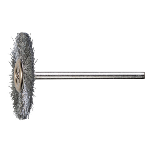 PFERD TOOLS Miniatur- Rundbürste RBU Ø32x2 mm Schaft-Ø3 mm Stahl-Draht-Ø0,10