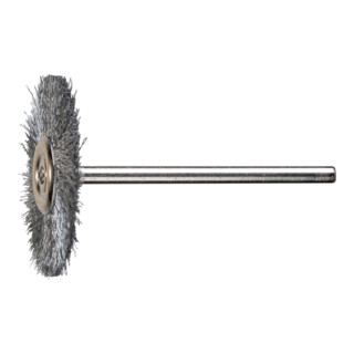 PFERD TOOLS Miniatur- Rundbürste RBU Ø32x2 mm Schaft-Ø3 mm Stahl-Draht-Ø0,10