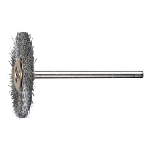 PFERD TOOLS Miniatur- Rundbürste RBU Ø32x2 mm Schaft-Ø3 mm Stahl-Draht-Ø0,10