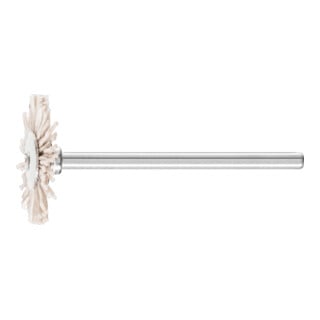 PFERD TOOLS Miniatur- Rundbürste RBU Ø 22x2 mm Schaft-Ø 3 mm Aluminium-Oxid-Filament-Ø 0,50mm Korn 320