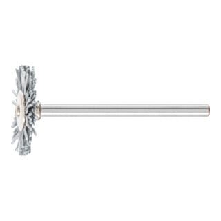 PFERD TOOLS Miniatur- Rundbürste RBU Ø 22x2 mm Schaft-Ø 3 mm SiC-Filament-Ø 0,55 mm Korn 320